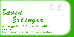 david erlinger business card